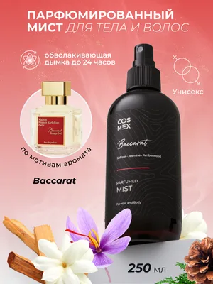 COSMEX NOIR Parfumed Mist Amber Rouge (по мотивам Baccarat) Парфюмированный мист для тела и волос Amber Rouge 250 ml