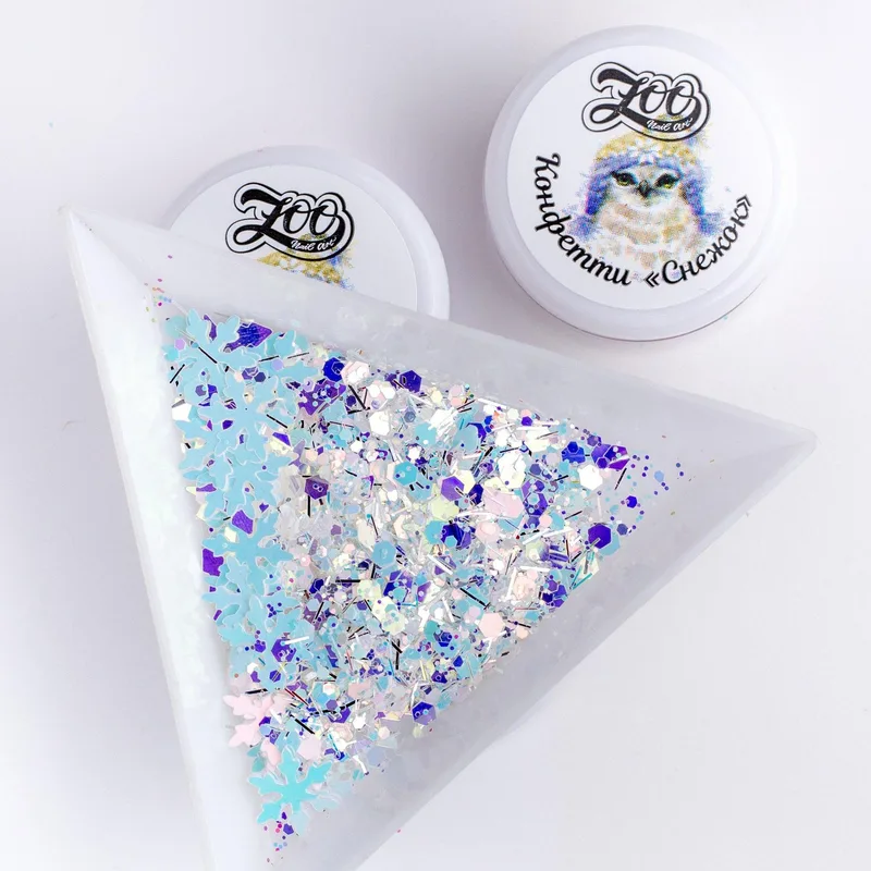 Zoo Nail Art Конфетти "Снежок" 1 г
