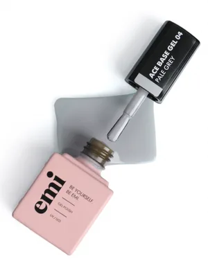 Emi База цветная E.MiLac Ace Base Gel №04 Pale Grey, 9 мл.