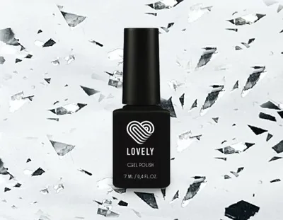 Топ без липкого слоя Lovely с кусочками серебряной фольги "Silver Foil", 7 ml