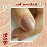 BSG цветная жесткая база colloration hard №04 - нежный бежевый оттенок с искрящимся шиммером (20 мл)