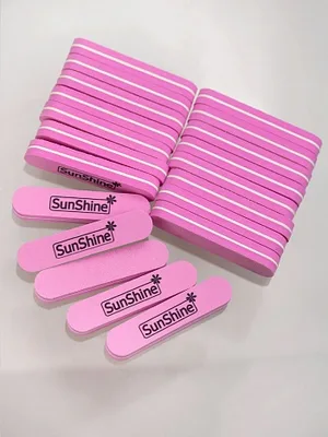 SunShine, Пилка для шлифовки МИНИ розовая 100/180 S14PK-M (88*19)