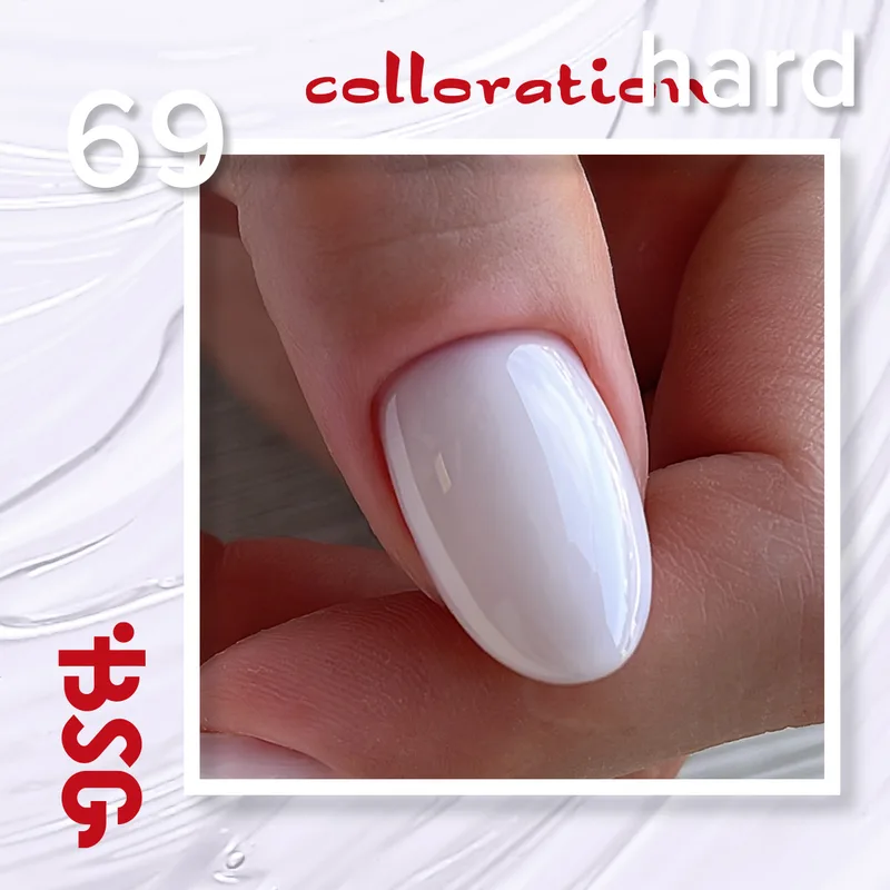 BSG цветная жесткая база colloration hard №69 - белый неон (20 мл)
