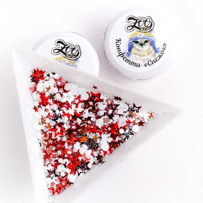 Zoo Nail Art Конфетти "Снежок" 1 г