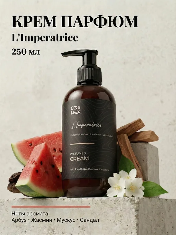 Cosmex Parfumed Cream L'Imperatrice Парфюмированный крем для рук и тела Императрица 250 ml