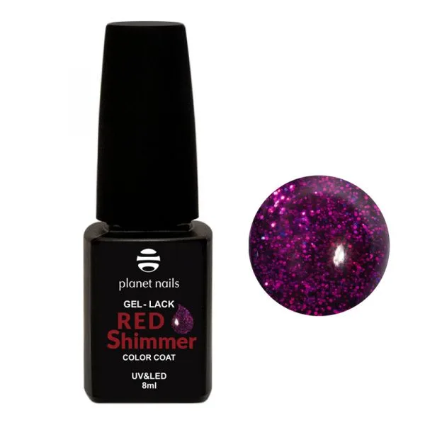 Planet Nails Гель-лак "Red Shimmer" - 835, 8мл