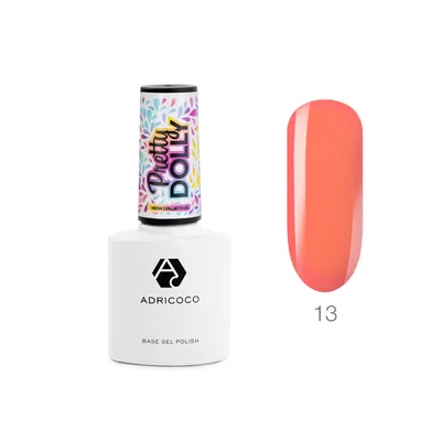 Гель-лак ADRICOCO Pretty dolly №13 неоновый персиковый (8 мл.)