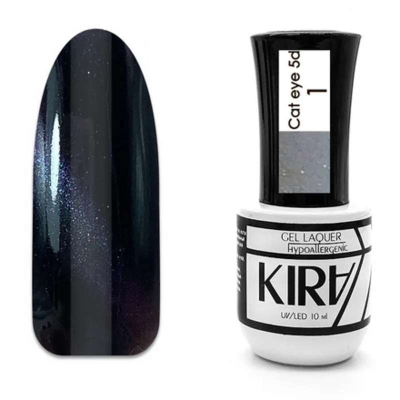 КИРА Гель-лак Cat Eye 5D кошачий глаз №001 10 мл.
