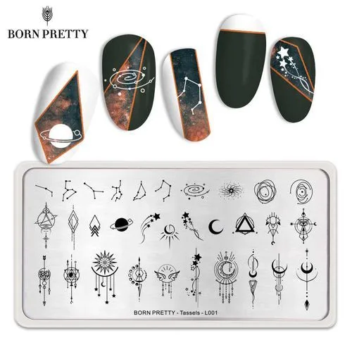 Пластина для стемпинга 12*6 см BORN PRETTY BP-L001 Tassels