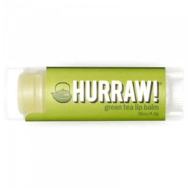 Hurraw! Green Tea Lip Balm. Бальзам для губ Зеленый чай