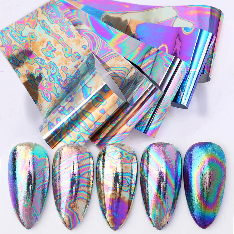 Фольга для дизайна Born Pretty Holographics набор 10шт