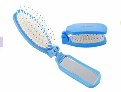 Ellis Cosmetic EC RBR 077 щетка складная с зеркалом нейлон штифты