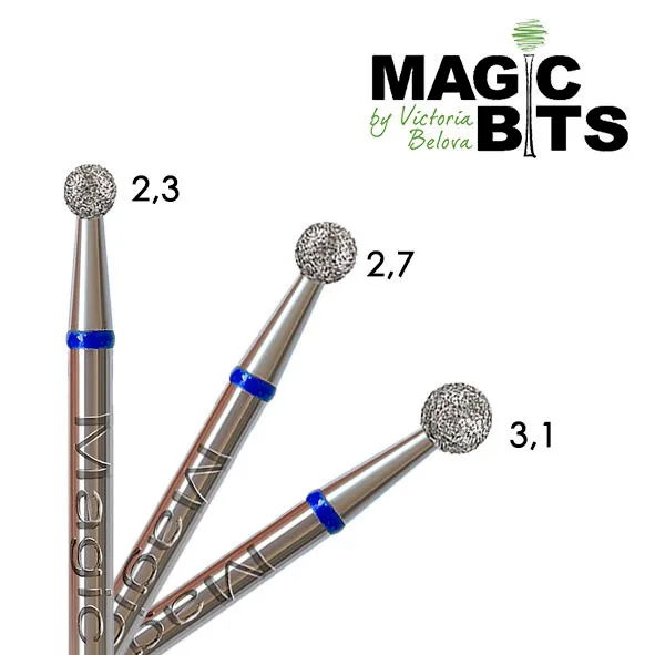 Magic bits алмазная фреза с натуральным напылением шар 027 средний санкт-петербург*