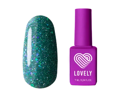 Lovely Гель-лак со светоотражающими частицами Lovely, коллекция "Jewel" Malachite , 7 ml