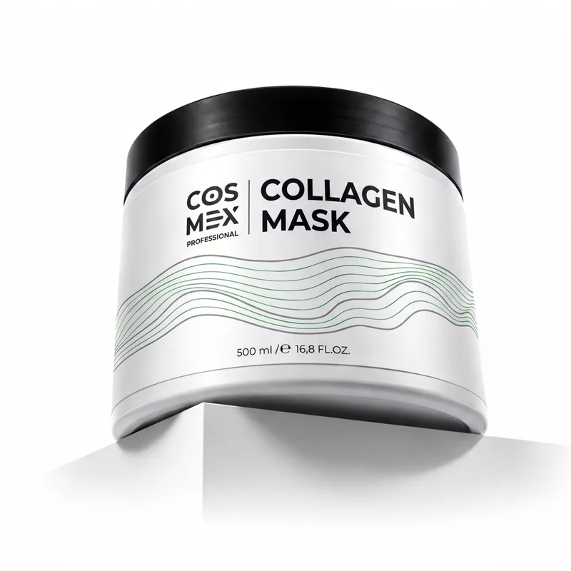 Cosmex Маска для волос с коллагеном увлажняющая восстанавливающая Collagen Hair Mask 500 мл