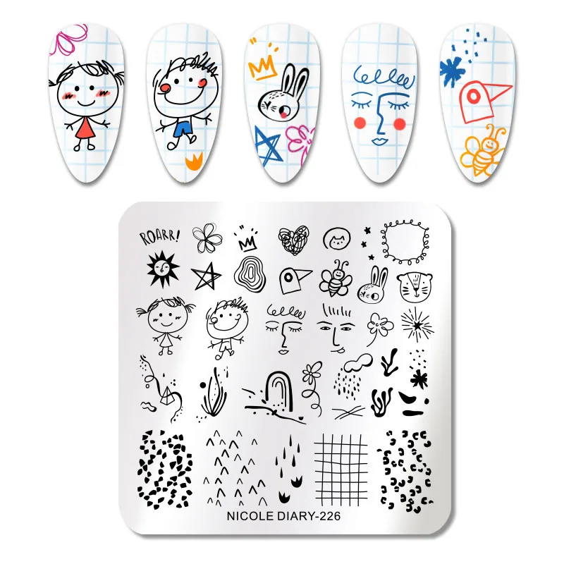 Пластина для стемпинга Nicole Diary 6*6 см 51564 ND-226