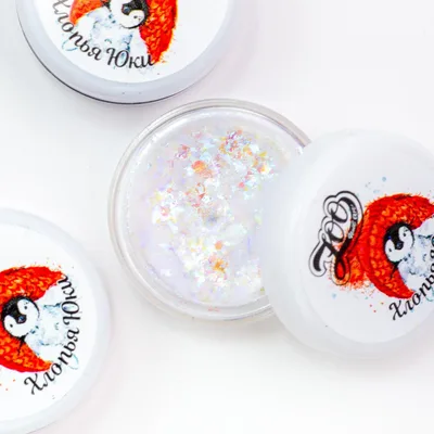 Zoo Nail Art Хлопья Юки полупрозрачные