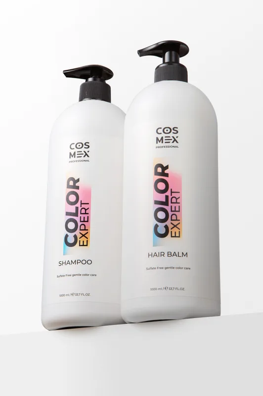 Набор Шампунь + Бальзам Cosmex Color Expert бессульфатные , 2000 мл