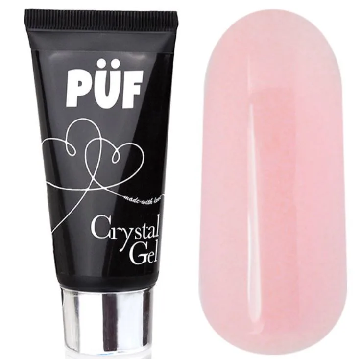 Полигель PUF #2 полупрозрачный розовый 30g в тюбике