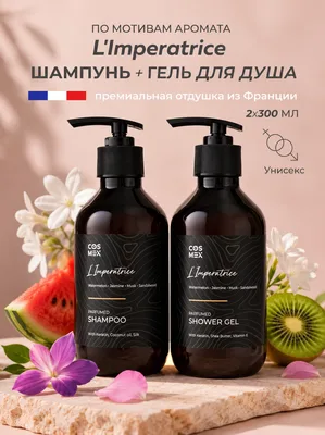 COSMEX NOIR Набор Парфюмированный Fruity Bloom (по мотивам L'Imperatrice) Шампунь + гель для душа