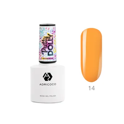 Гель-лак ADRICOCO Pretty dolly №14 неоновый мандариновый (8 мл.)