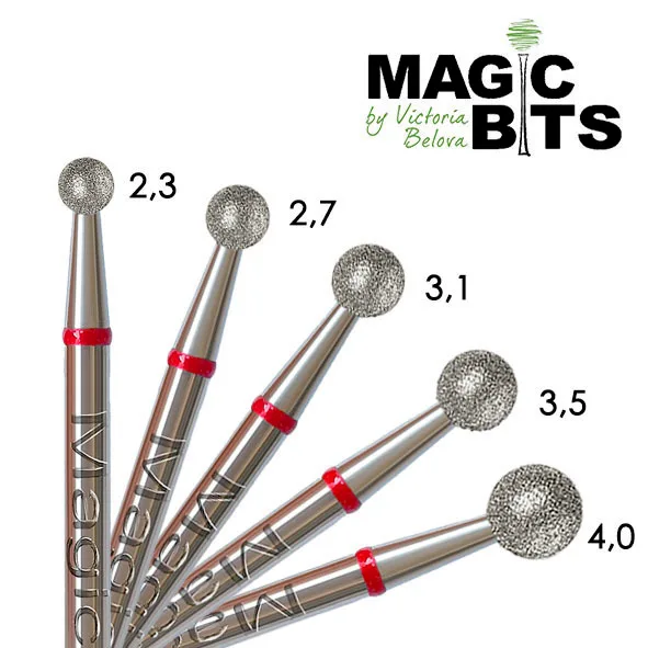 Magic bits алмазный шар мягкого абразива 2,3 мм (натуральный алмаз) мягкий*