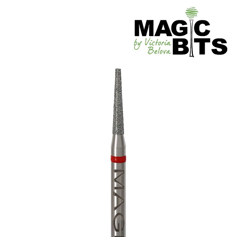 Magic bits алмазная фреза с натуральным напылением конус длинный с усеченным кончиком 018 мягкая санкт-петербург**