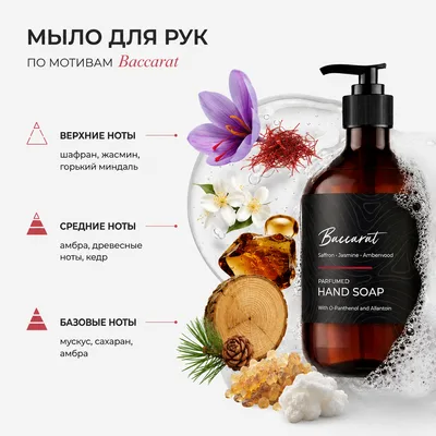 COSMEX NOIR жидкое мыло для рук парфюмированное 500 мл Amber Rouge (по мотивам Baccarat)